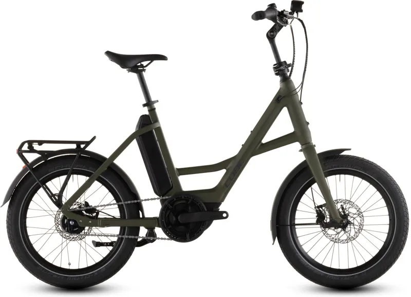 Cube Compact Hybrid Comfort 545Wh Electric Hybrid Bike in Reedgreen and Reflex