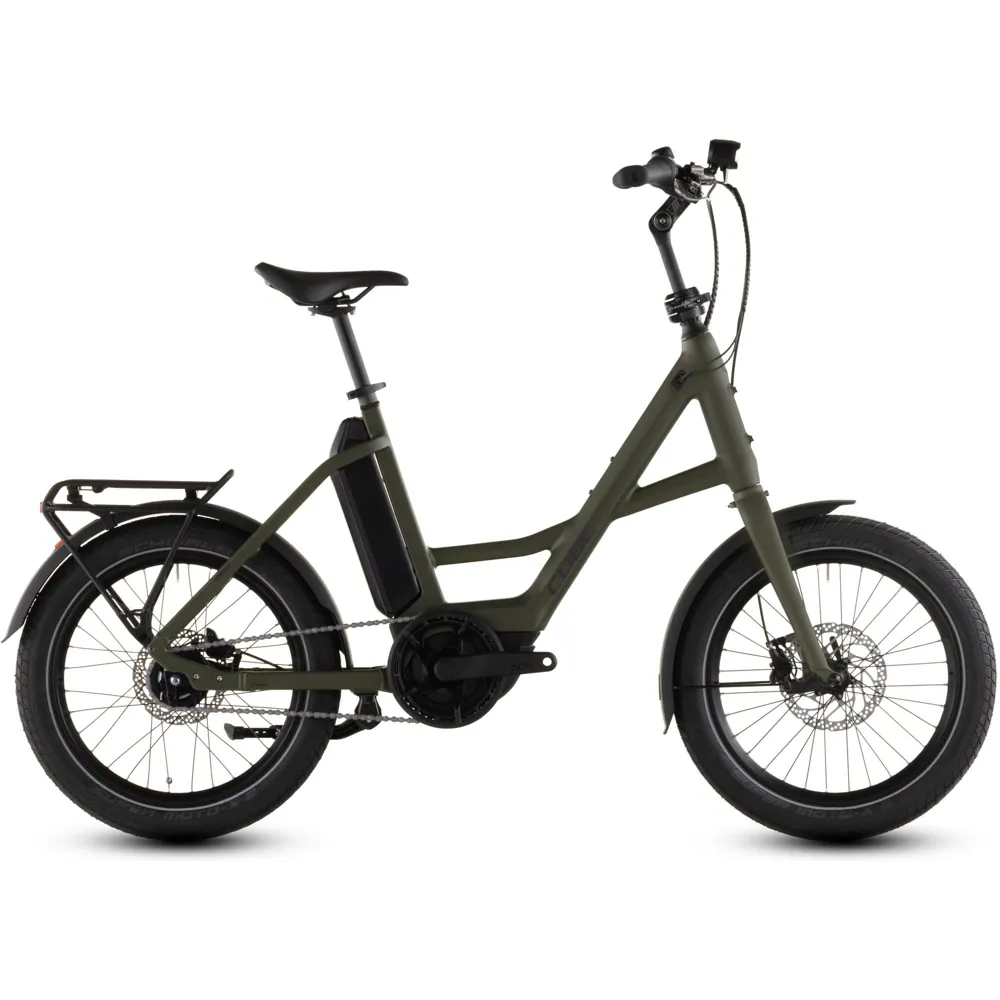 Team Cycles Cube Compact Hybrid Comfort 545Wh Electric Hybrid Bike in Reedgreen and Reflex | Interest FREE Finance & Online Refund Policy.