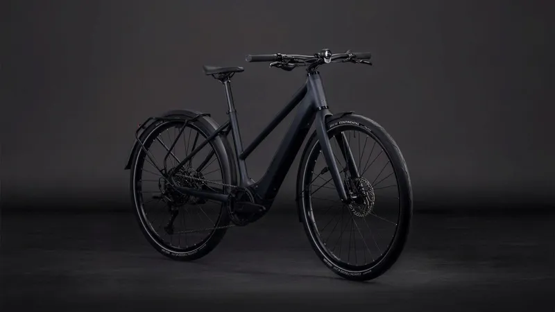 Cube Editor Hybrid Pro FE 400Wh Electric Hybrid Bike in Coal and Prism-6