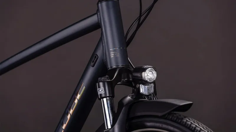 Cube Touring One Hybrid Bike in Night and Chrome-4