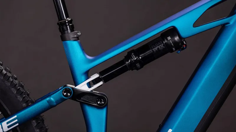 Cube Stereo Hybrid ONE44 HPC SLX 800Wh Full Suspension Electric Mountain Bike in Nebula and White-5