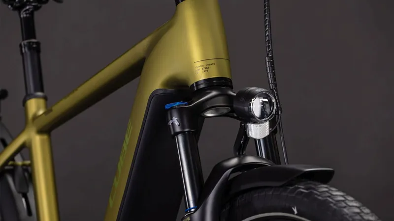 Cube Touring Hybrid Pro 800Wh Electric Hybrid Bike in Goldenlime and Black-5