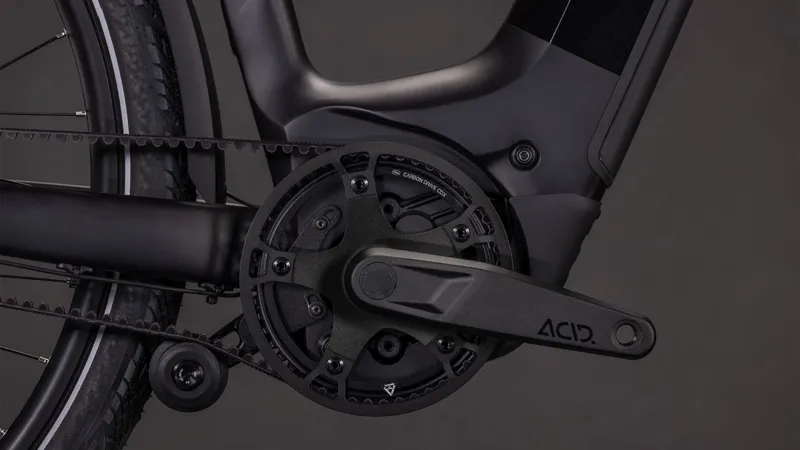 Cube Kathmandu Hybrid Comfort SLX EE 800Wh Electric Hybrid Bike in Solareclipse and Gold-5