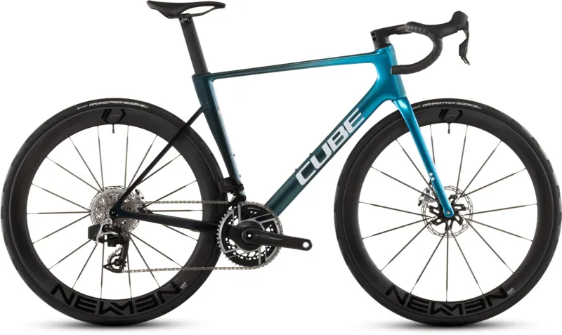 Cube Litening Air C:68X SLX Road Bike in Chromeblue and Liquidblue