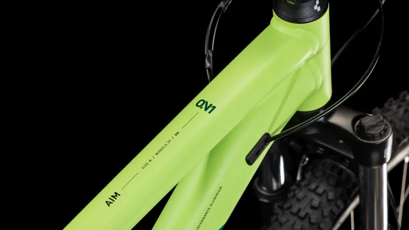 Cube Aim ONE Hardtail Mountain Bike in Lemondsqueeze and Black-5