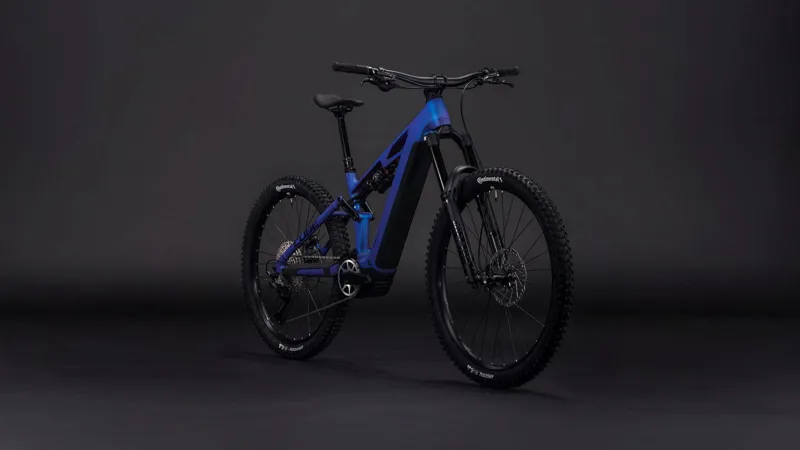 Cube Stereo Hybrid ONE77 HPC SLX 800Wh Electric Full Suspension Mountain Bike in Blueiris and Black-8