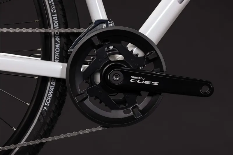 Cube Kathmandu Pro Hybrid Bike in Metallicwhite and Chrome-4