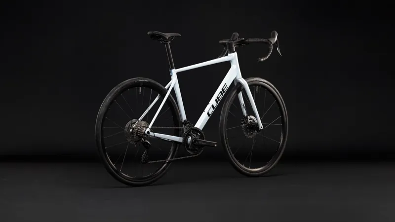 Cube Attain Race Road Bike in Glacier and Black-8