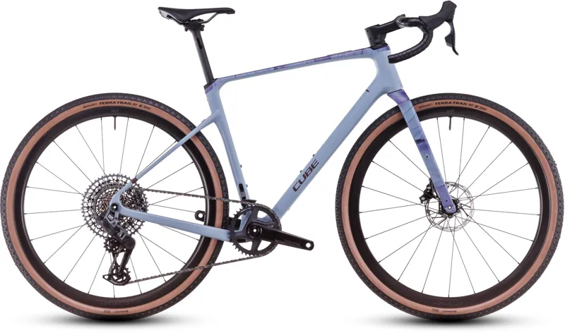 Cube Nuroad C:62 EX Gravel Bike in Pigeonblue and Art