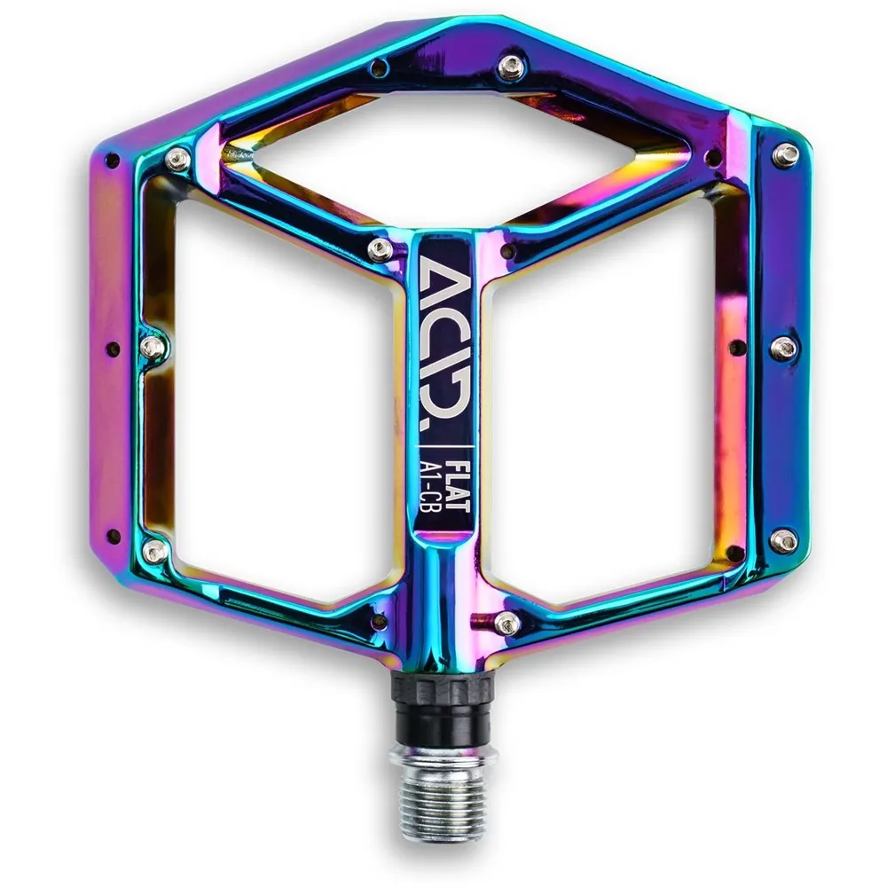 Team Cycles Acid A1-CB Flat Mountain Bike Pedals in Oil Slick | Interest FREE Finance & Online Refund Policy.
