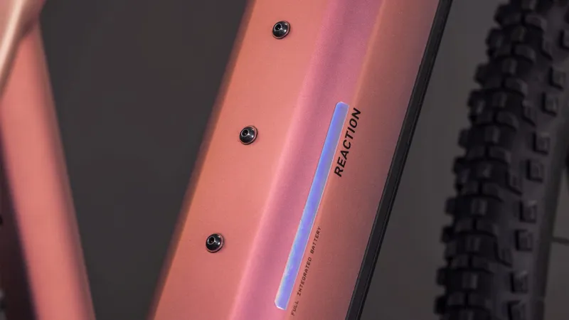 Cube Reaction Hybrid SLX 800Wh Electric Mountain Bike in Shiftblush and Art-7