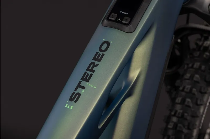 Cube Stereo Hybrid ONE44 HPC SLX 800Wh Electric Full Suspension Moutnain Bike in Jungali and Black-6