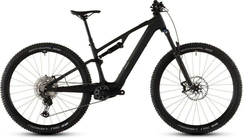 Cube AMS Hybrid ONE44 C:62 Pro 400Wh Electric Full Suspension Mountain Bike in Blackline