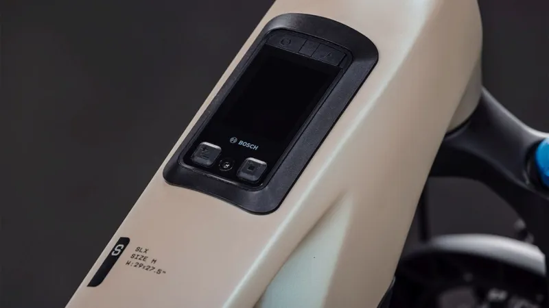 Cube Stereo Hybrid ONE77 HPC SLX 800Wh Electric Full Suspension Mountain Bike in Glintsand and Black-6