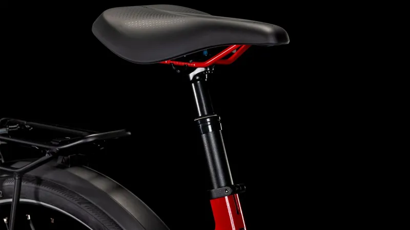Cube Supreme Hybrid Comfort Pro EE 625Wh Electric Hybrid Bike in Firered and Black-5