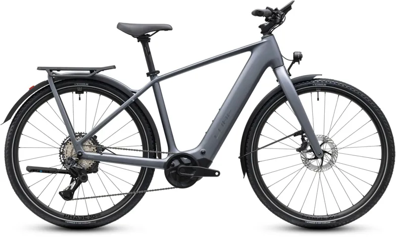 Cube Kathmandu Hybrid C:62 SLT 400Wh Electric Hybrid Bike in Ashgrey and Prizm