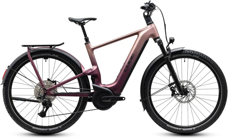 Cube Nuride Hybrid ONE11 HPC SLX 800Wh Electric Hybrid Bike in Mauve and Black