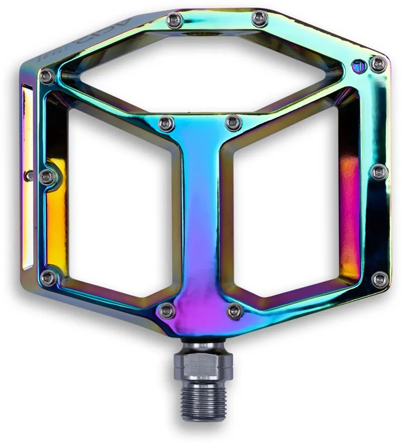 Acid A3-ZP R Flat Mountain Bike Pedals in Oil Slick