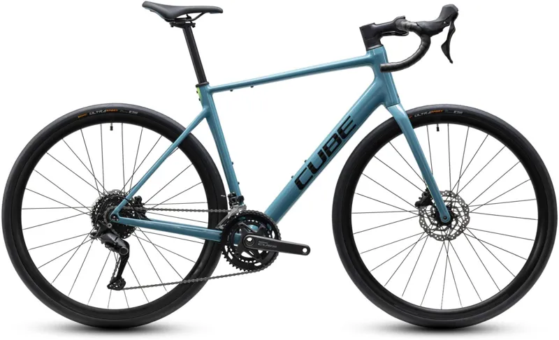 Cube Attain Pro Road Bike in Surfblue and Black