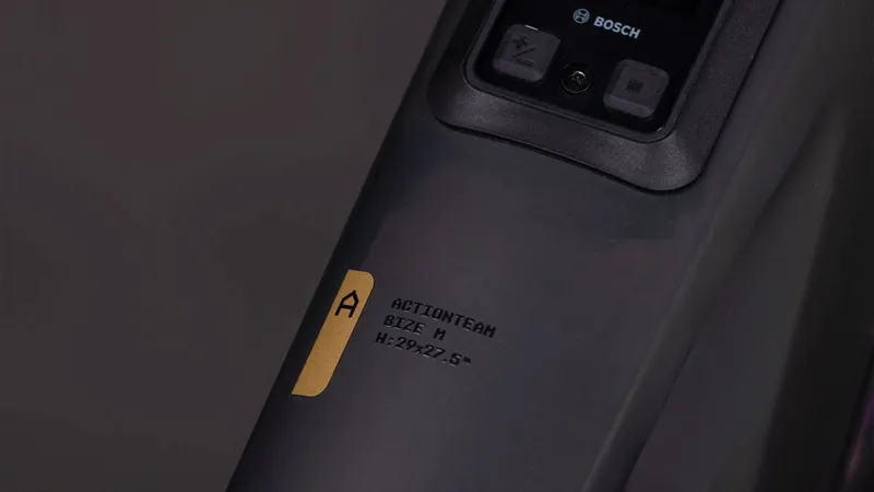 Cube Stereo Hybrid ONE77 HPC AT 800Wh Electric Full Suspension Mountain Bike in Carbon and Gold-6