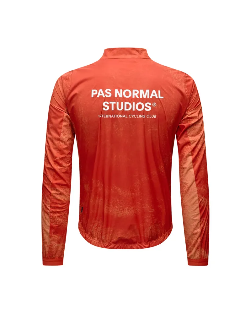 Pas Normal Studios Mechanism Stow Away Jacket in AOP Hibiscus Orange-1
