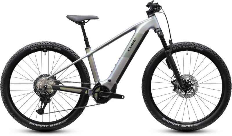 Cube Reaction Hybrid SLT 800Wh Electric Mountain Bike in Kolibri and Crisscross