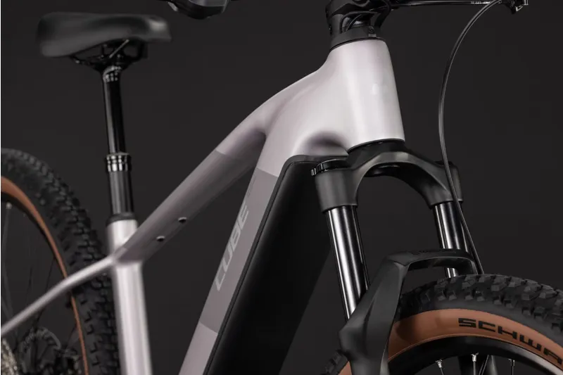 Cube Reaction Hybrid Pro 800Wh Electric Mountain Bike in Lilacbreeze and Prizm-5