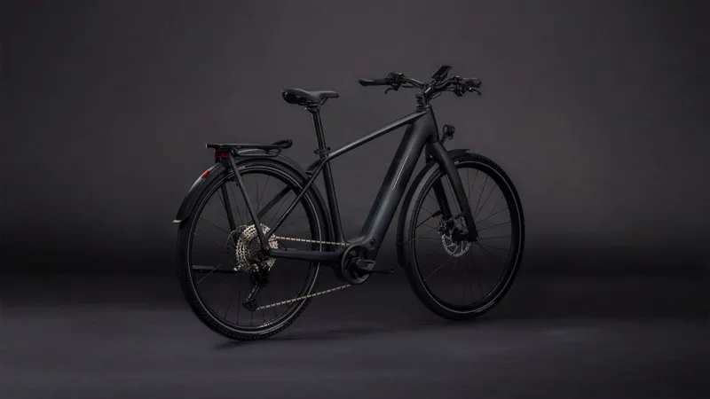 Cube Kathmandu Hybrid C:62 SLX 400Wh Electric Hybrid Bike in Liquidblack and Bluedust-6