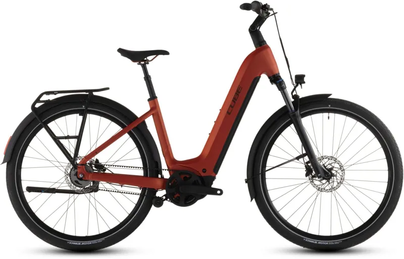 Cube Touring Hybrid Comfort SLX EE 800Wh Electric Hybrid Bike in Chilli and Chrome