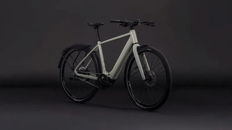 Cube Editor Hybrid SLX FE 400Wh Electric Hybrid Bike in Reedbeige and Chrome-5