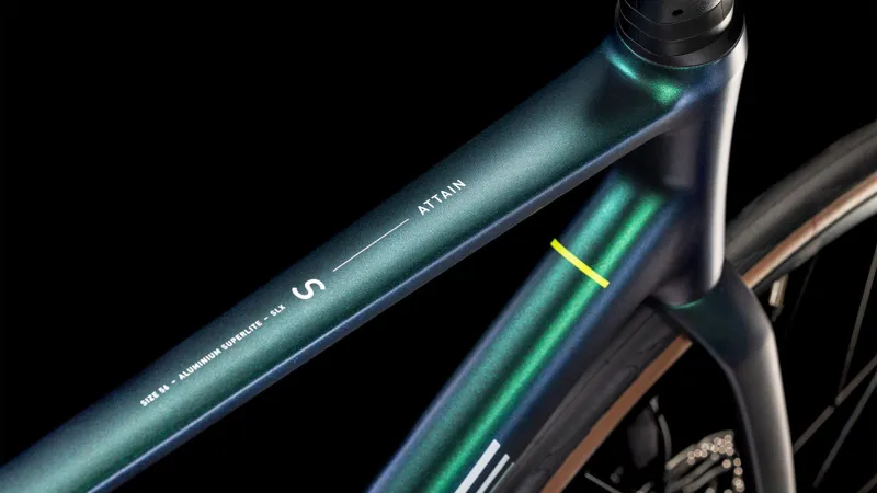 Cube Attain SLX Road Bike in Goblin and Yellow-4