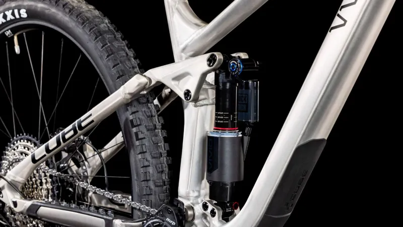 Cube Stereo ONE77 Race Full Suspension Mountain Bike in Rawmetal and Black-5