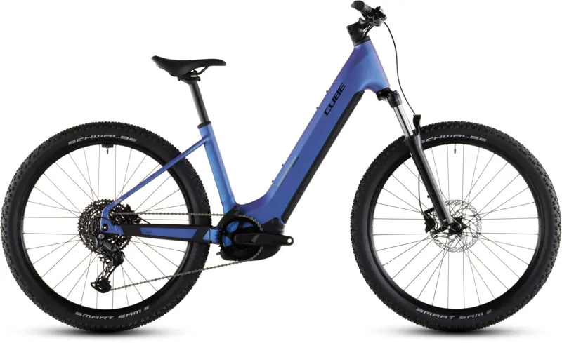 Cube Reaction Hybrid One EE 800Wh Electric Mountain Bike in Blueiris and Reflect