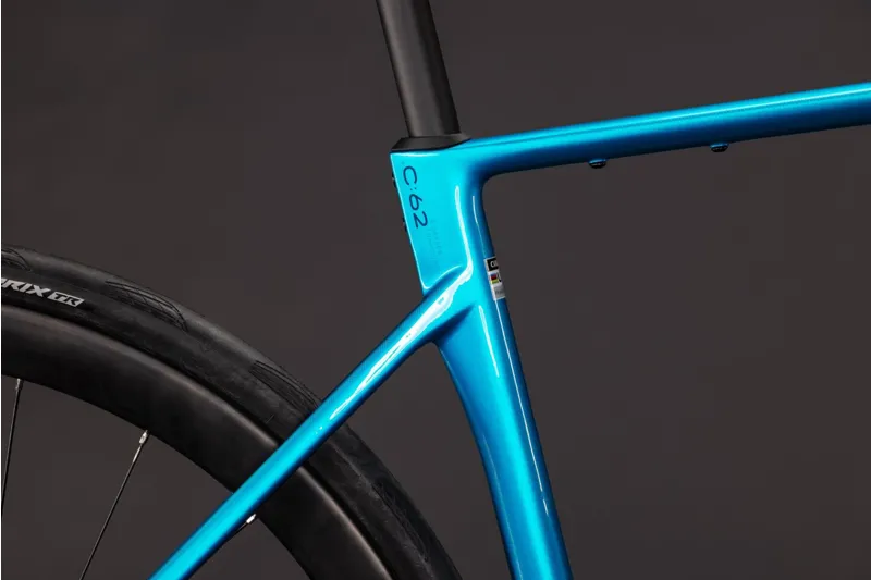 Cube Attain C:62 SLX Road Bike in Bali and Blue-6
