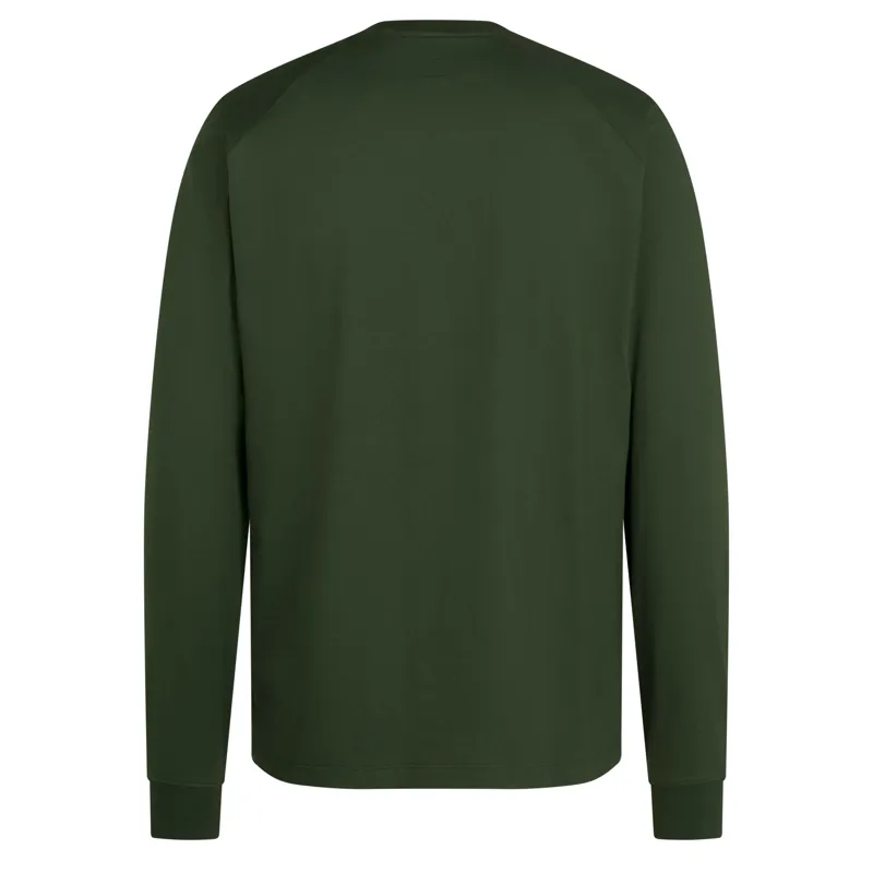 Rapha Men's Long Sleeve Cotton T-Shirt in Deep Olive Green-1