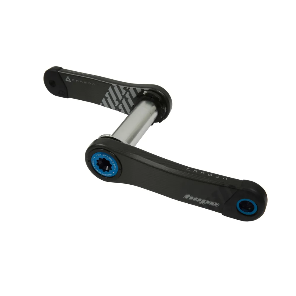 Team Cycles Hope No Spider Carbon 165mm Crankset in Blue | Interest FREE Finance & Online Refund Policy.