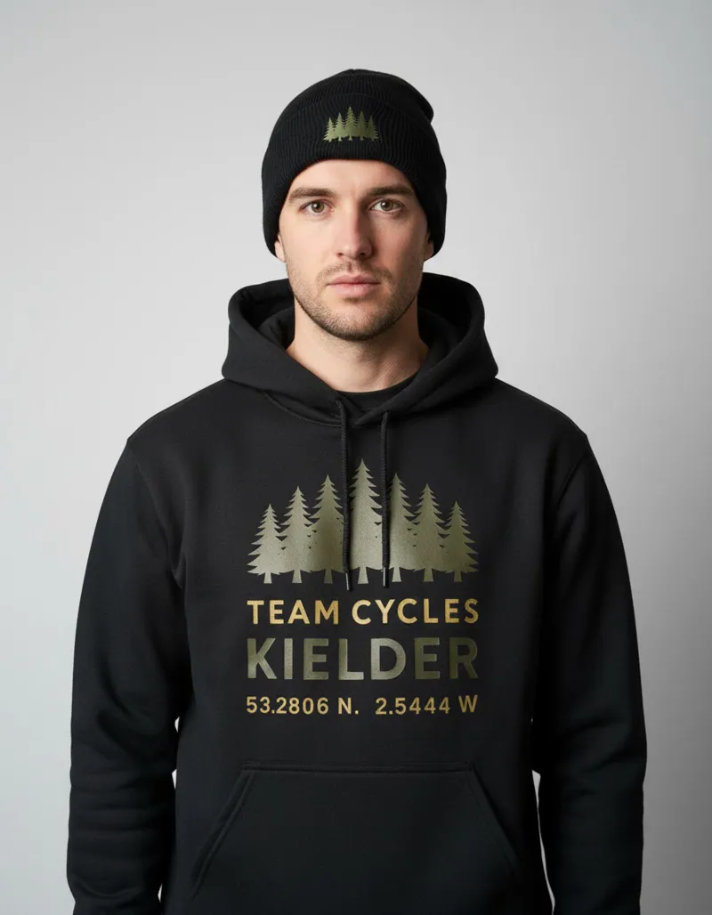 Team Cycles Kielder Forest Hoodie in Black-1