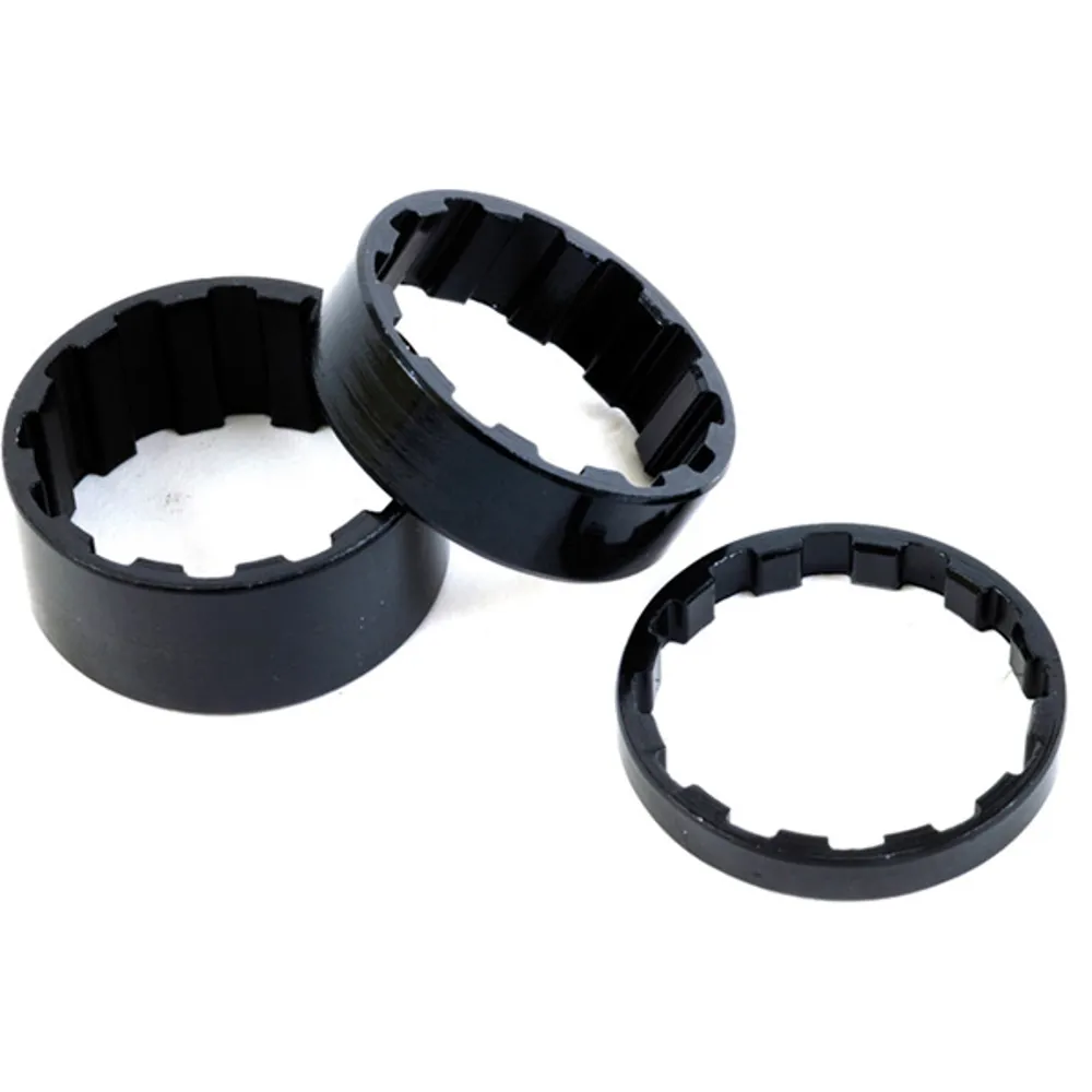 Team Cycles M Part 1-1/8in 5/10/15mm Splined Alloy Headset Spacers in Black | Interest FREE Finance & Online Refund Policy.