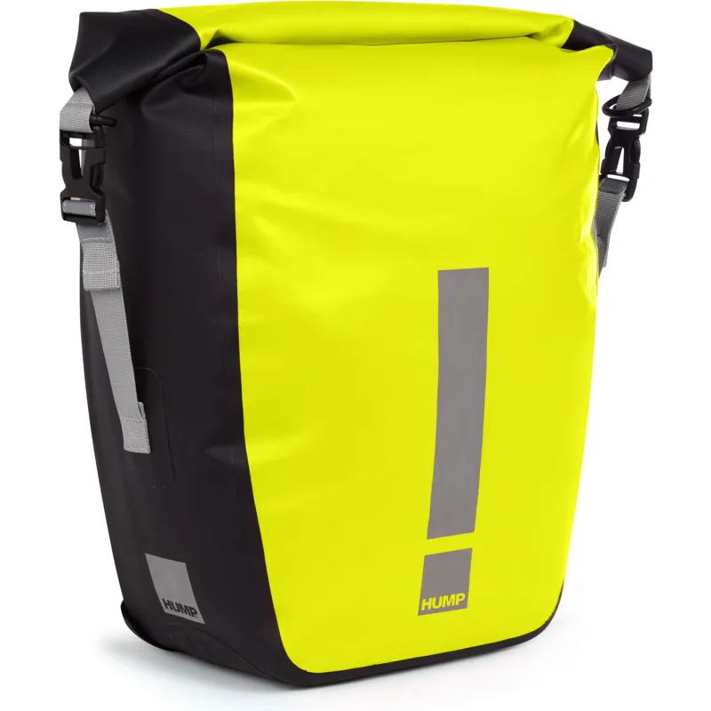 Hump Reflective Waterproof Single Pannier in Hi-Viz Yellow - 30L