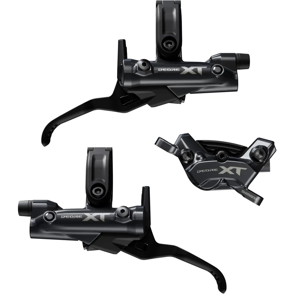 Team Cycles Shimano XT BR-M8220/BL-M8200 4 Pot Bled Front and Rear Hydraulic Brake Set | Interest FREE Finance & Online Refund Policy.