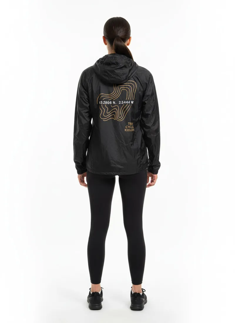 Team Cycles Kielder Forest Pack Away Waterproof Jacket in Black-1