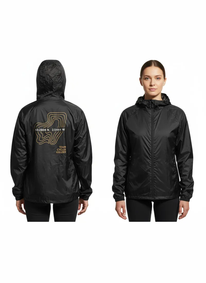 Team Cycles Kielder Forest Pack Away Waterproof Jacket in Black