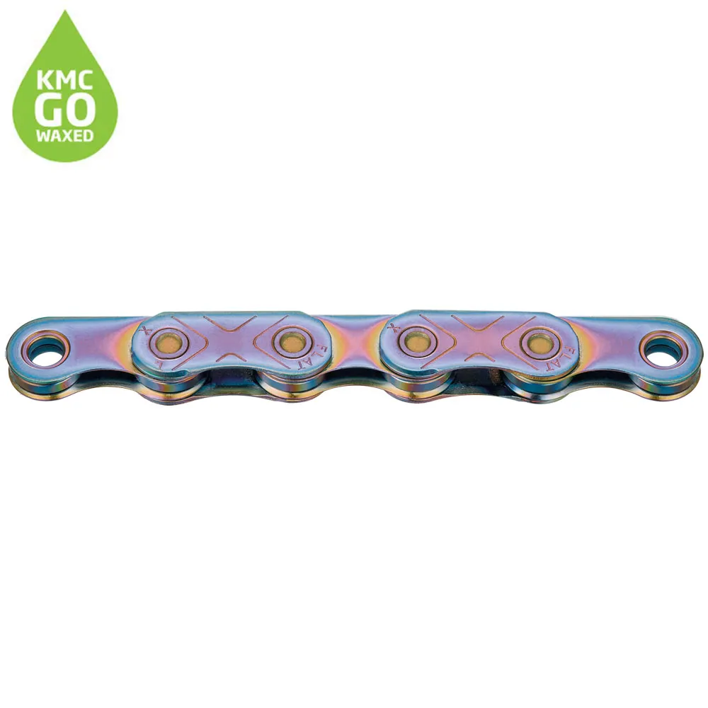 Team Cycles Kmc KMC X Flat 126 Links 12/13 Speed Waxed Chain in Aurora Blue | Interest FREE Finance & Online Refund Policy.