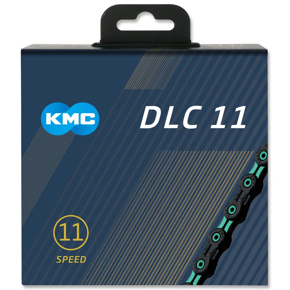 Team Cycles Kmc KMC X11-SL DLC 118L 11 Speed Chain in Black and Celeste | Interest FREE Finance & Online Refund Policy.