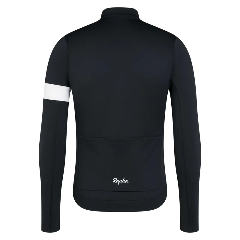 Rapha Men's Core Thermal Long Sleeve Jersey in Black and White-1