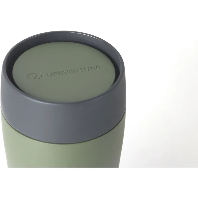 Lifeventure One Touch Thermal Mug in Green Khaki - 350ml-1