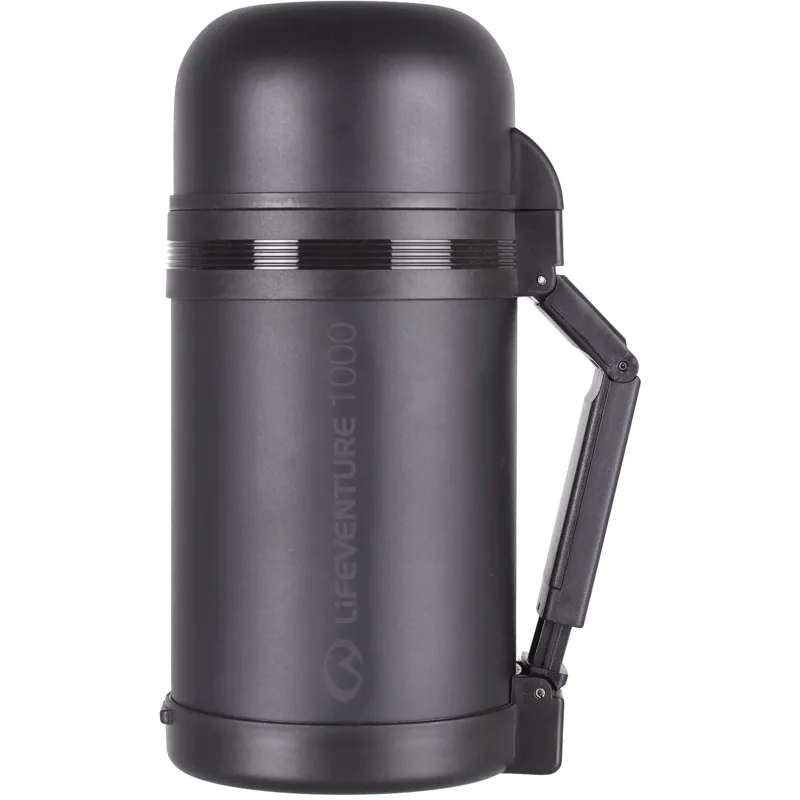 LiFEVENTURE Wide Mouth Flask in Grey - 1L-1