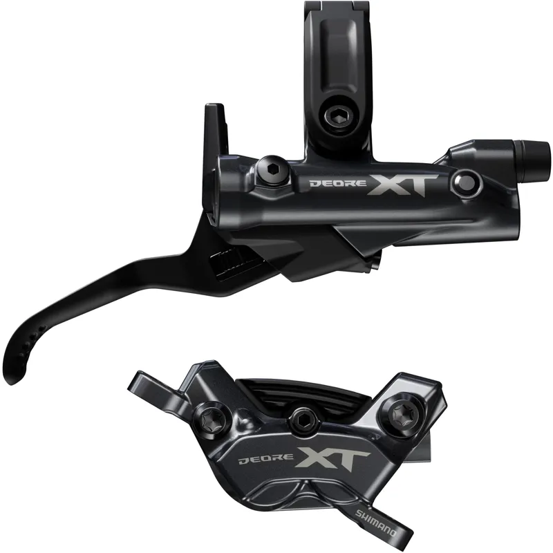 Shimano XT BR-M8220 4 Pot Front Right Bled Brake Lever and Post Mount Calliper