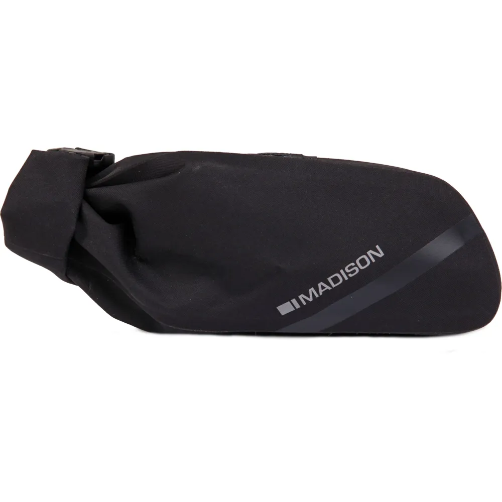 Team Cycles Madison Bags Madison Roam Waterproof Small Saddle Bag in Black - 0.5L | Interest FREE Finance & Online Refund Policy.