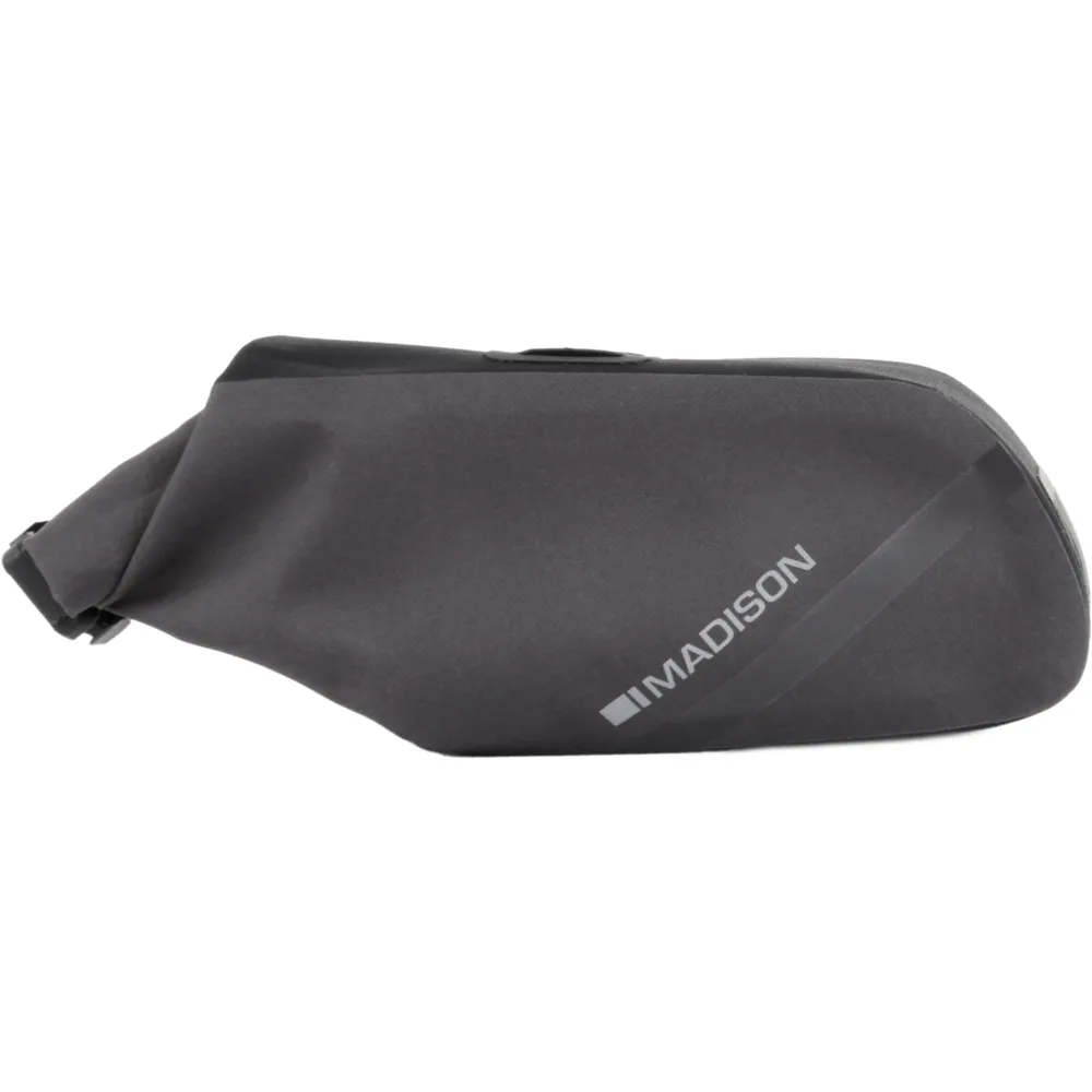 Team Cycles Madison Bags Madison Roam Waterproof Medium Saddle Bag in Phantom Grey - 0.7L | Interest FREE Finance & Online Refund Policy.